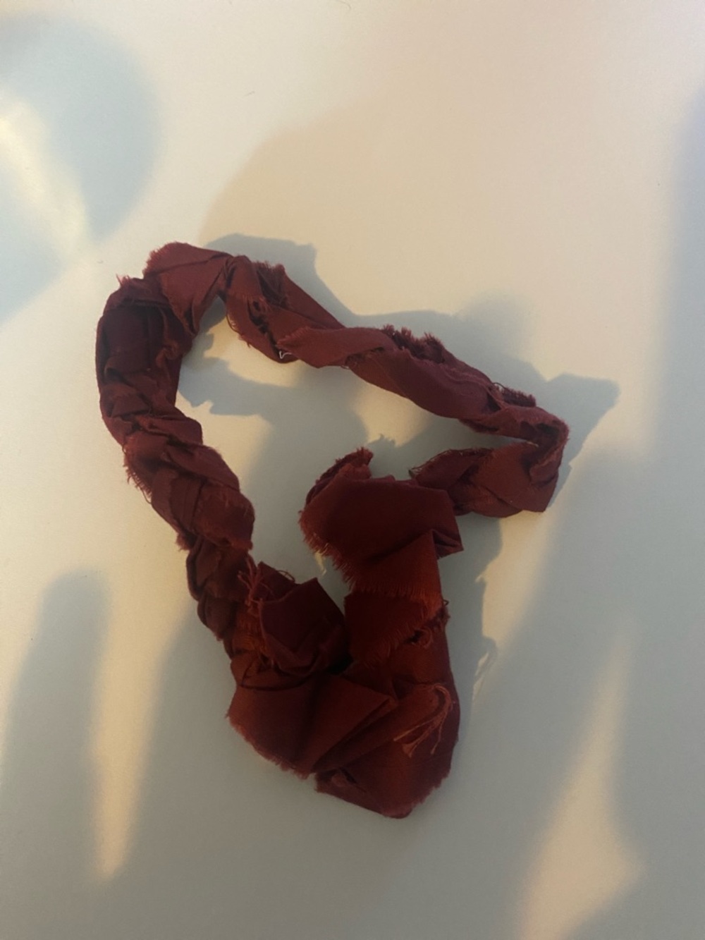 Burgundy Braided Dog Collar Accessory - Unbranded